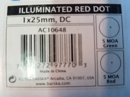 Barska illuminatedred dot 1x25mm, DC (2)